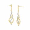 Thumbnail Image 1 of 1/10 CT. T.W. Diamond Flame Drop Earrings in 10K Gold