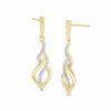 Thumbnail Image 0 of 1/10 CT. T.W. Diamond Flame Drop Earrings in 10K Gold