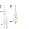 Thumbnail Image 2 of 1/10 CT. T.W. Diamond Flame Drop Earrings in 10K Gold