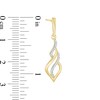 Thumbnail Image 1 of 1/10 CT. T.W. Diamond Flame Drop Earrings in 10K Gold