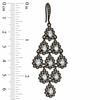 Thumbnail Image 2 of Cubic Zirconia and Crystal Tiered Drop Earrings in Hematite Gray Plated Brass