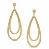 Thumbnail Image 1 of Crystal Teardrop-Shaped Earrings in Brass with 18K Gold Plate
