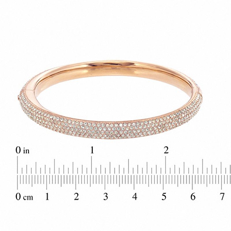 Main Image 2 of Crystal Slip On Bangle in Rose Rhodium Brass