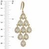 Cubic Zirconia and Crystal Tiered Drop Earrings in Brass with 18K Gold Plate