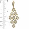 Thumbnail Image 1 of Cubic Zirconia and Crystal Tiered Drop Earrings in Brass with 18K Gold Plate