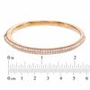 Thumbnail Image 2 of Crystal Bangle in Rose Rhodium Brass - 7.5"