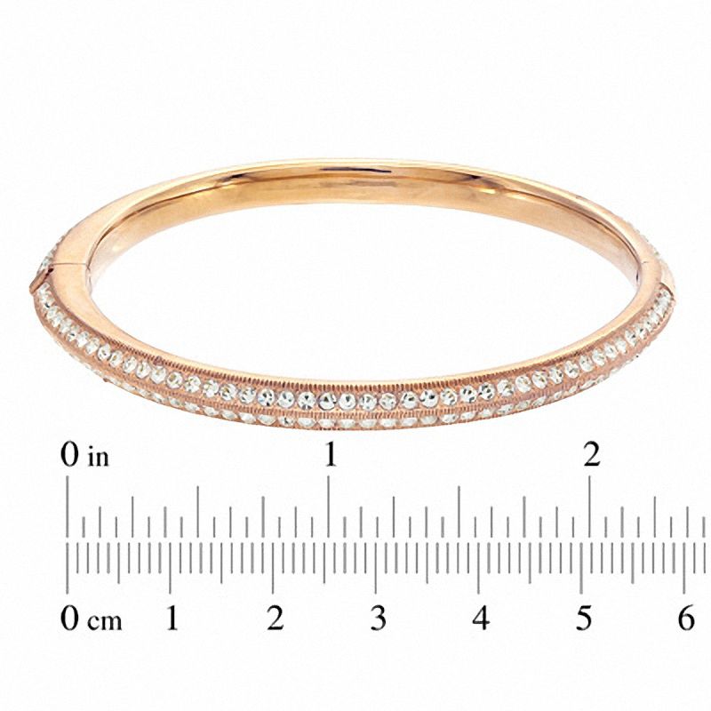 Main Image 2 of Crystal Bangle in Rose Rhodium Brass - 7.5"