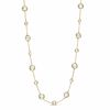 Thumbnail Image 1 of Cubic Zirconia and Crystal Necklace in Brass with 18K Gold Plate - 16"