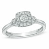 Thumbnail Image 0 of 1/3 CT. T.W. Diamond Square Frame Engagement Ring in 10K White Gold