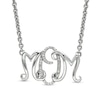 Thumbnail Image 1 of 1/10 CT. T.W. Diamond "MOM" Necklace in Sterling Silver