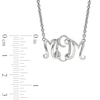 Thumbnail Image 2 of 1/10 CT. T.W. Diamond "MOM" Necklace in Sterling Silver