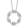Thumbnail Image 0 of 1/10 CT. T.W. Diamond Cluster "MOM" Circle Pendant in Sterling Silver