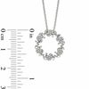 Thumbnail Image 1 of 1/10 CT. T.W. Diamond Cluster "MOM" Circle Pendant in Sterling Silver