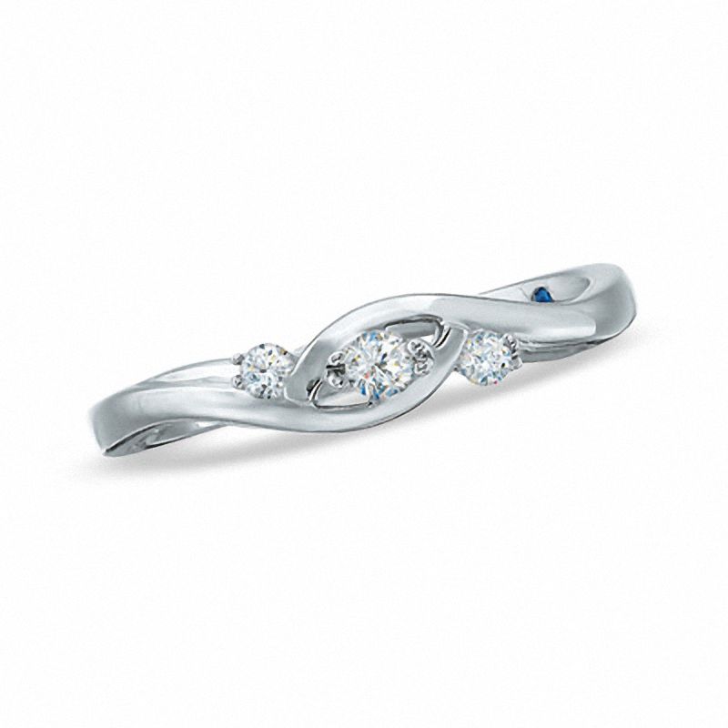 Cherished Promise Collection™ Diamond Accent Three Stone Promise Ring in Sterling Silver