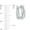 1/4 CT. T.W. Diamond Layered Hoop Earrings in Sterling Silver