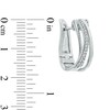 1/4 CT. T.W. Diamond Layered Hoop Earrings in Sterling Silver