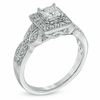 Thumbnail Image 1 of 3/4 CT. T.W. Princess-Cut Diamond Vintage-Style Engagement Ring in 14K White Gold
