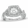 Thumbnail Image 1 of 1-1/2 CT. T.W. Diamond Twist Engagement Ring in 14K White Gold