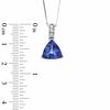 Thumbnail Image 2 of 10.0mm Trillion-Cut Tanzanite and 1/10 CT. T.W. Diamond Pendant in 14K White Gold