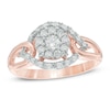 Thumbnail Image 1 of 1/2 CT. T.W. Diamond Open Cluster Ring in 10K Rose Gold