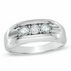 Thumbnail Image 0 of Men's 1/4 CT. T.W. Diamond Three Stone Ring in 10K White Gold