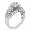 Thumbnail Image 1 of 1-1/4 CT. T.W. Diamond Cluster Engagement Ring in 10K White Gold