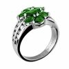 Marquise-Cut Emerald and 1/3 CT. T.W. Diamond Ring in 14K White Gold