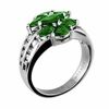 Thumbnail Image 1 of Marquise-Cut Emerald and 1/3 CT. T.W. Diamond Ring in 14K White Gold