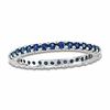 Thumbnail Image 0 of Blue Sapphire Eternity Band in 14K White Gold