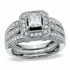 Thumbnail Image 0 of 1-5/8 CT. T.W. Diamond Frame Multi-Row Ring in 14K White Gold