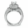 Thumbnail Image 2 of 1-5/8 CT. T.W. Diamond Frame Multi-Row Ring in 14K White Gold