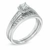 3/4 CT. T.W. Princess-Cut Diamond Bridal Set in 14K White Gold