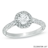 Thumbnail Image 0 of Celebration 102® 7/8 CT. T.W. Diamond Cascading Frame Engagement Ring in 18K White Gold (I/SI2)