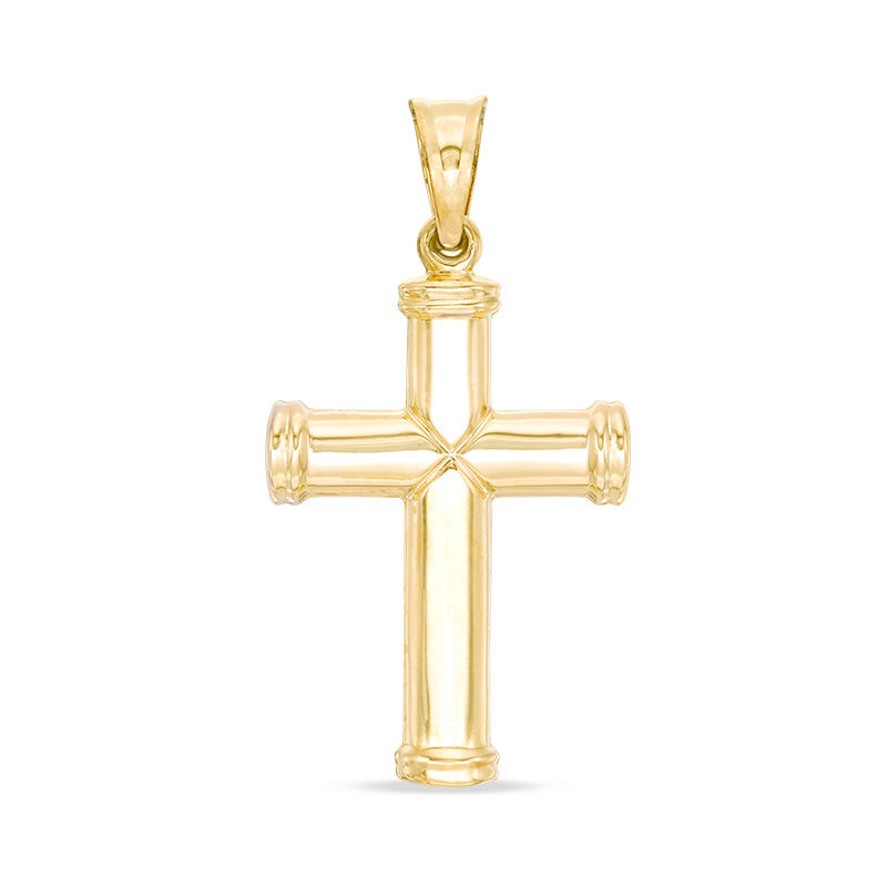 Main Image 1 of Men's Gold "X" Cross Charm in 10K Gold