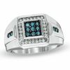 Thumbnail Image 0 of 1/2 CT. T.W. Enhanced Blue and White Diamond Ring in Sterling Silver