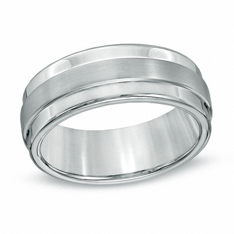 Men's Triton 8.0mm Comfort Fit Tungsten Wedding Band - Size 10