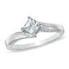 Thumbnail Image 0 of 3/4 CT. T.W. Princess-Cut Diamond Bypass Engagement Ring in 14K White Gold (J/I2)