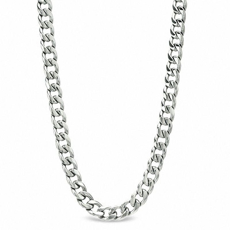 Zales Men's Solid Sterling Silver Figaro Chain Necklace