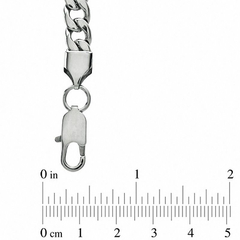 Men's Curb Chain Necklace and Bracelet Set in Stainless Steel - 22"