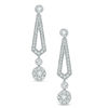 3/4 CT. T.W. Diamond Art Deco Drop Earrings in 10K White Gold