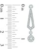 3/4 CT. T.W. Diamond Art Deco Drop Earrings in 10K White Gold