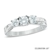 Celebration 102® 1 CT. T.W. Diamond Three Stone Ring in 18K White Gold (I/SI2)