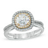 Thumbnail Image 0 of Celebration 102® 1-1/4 CT. T.W. Diamond Split Shank Engagement Ring in 18K Two-Tone Gold (I/SI2)