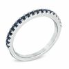 Thumbnail Image 2 of Vera Wang Love Collection Blue Sapphire Wedding Band in 14K White Gold