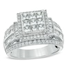 Thumbnail Image 0 of 1-1/4 CT. T.W. Princess-Cut Composite Diamond Frame Ring in 10K White Gold