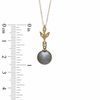 Thumbnail Image 2 of 9.0-10.0mm Tahitian Cultured Pearl and Diamond Accent Pendant in 14K Gold
