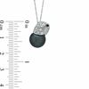Thumbnail Image 2 of 10.0-11.0mm Tahitian Cultured Pearl and 1/6 CT. T.W. Diamond  Pendant in 14K White Gold