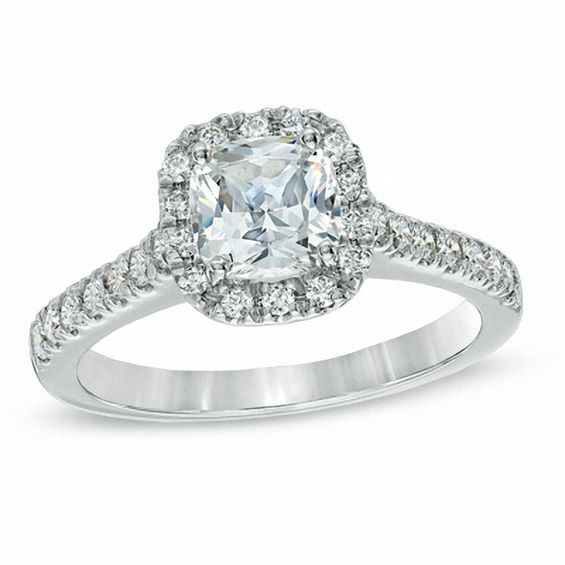 2 Ct T W Certified Cushion Cut Diamond Frame Engagement Ring In