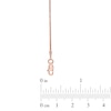 Thumbnail Image 2 of Ladies' 1.1mm Wheat Chain Necklace in 14K Rose Gold - 18"