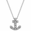 Thumbnail Image 0 of TEENYTINY® Diamond Accent Anchor Pendant in Sterling Silver - 17"